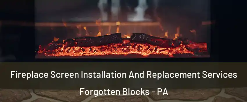 Fireplace Screen Installation And Replacement Services Forgotten Blocks - PA