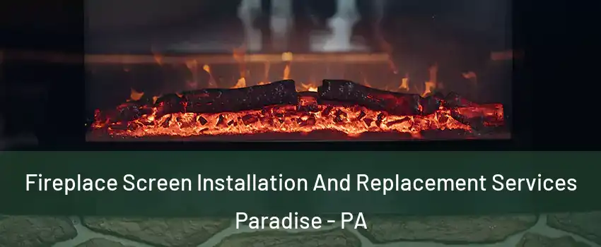 Fireplace Screen Installation And Replacement Services Paradise - PA